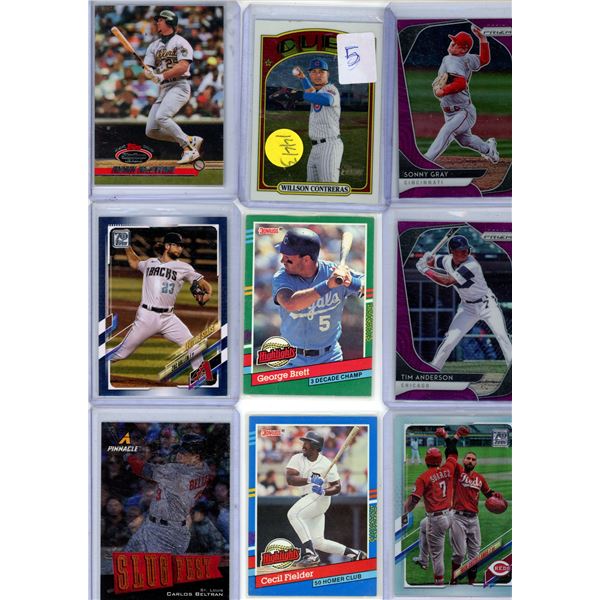 9 baseball card lot, includes Mark McGwire