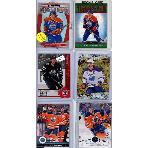 6 Connor Mcdavid Hockey card lot