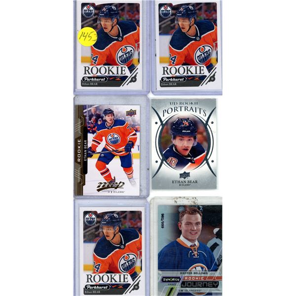 6 rookie card lot cards upper deck hockey