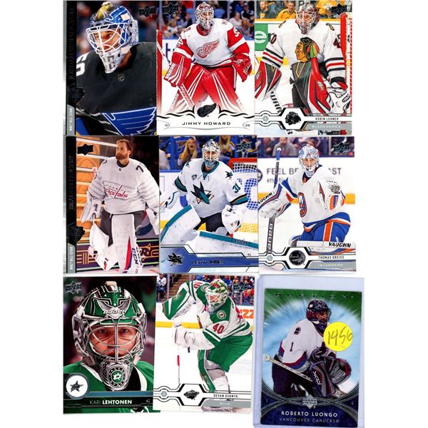 9 goalie lot hockey cards modern upper decke