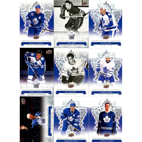 9 Toronto Maple Leafs  lot hockey cards modern upper deck Die cut included