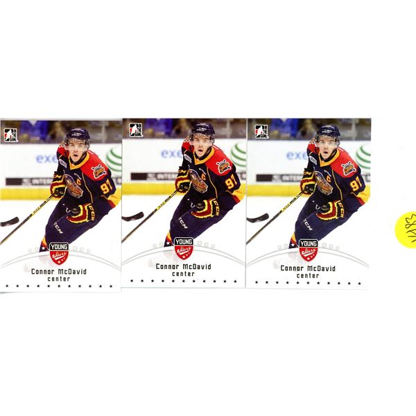 3 rookie Connor McDavid cards 2014-15 In The Game Young Stars #21 - Connor McDavid