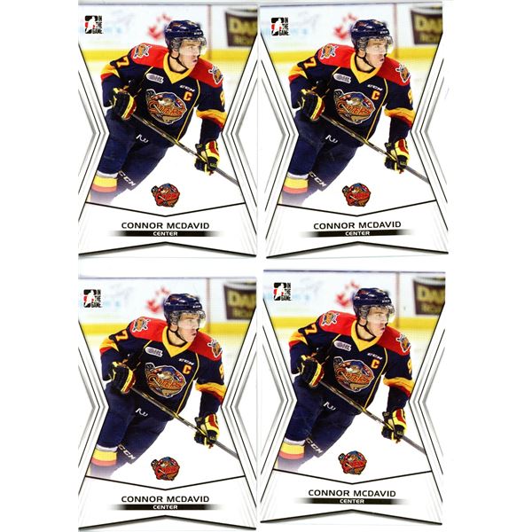 4 rookie Connor McDavid hockey cards2014-15 Leaf In the Game CHL Top Prospects - Draft Rookies #01 -
