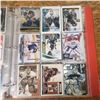 Image 14 : packed binder assorted hockey cards tons of goalies plus serial numbered Joe Sakic card plus rookies
