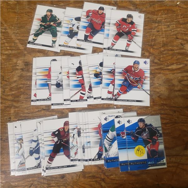 SP Authentic lot includes rookies modern hockey cards