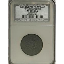 1785 COPPER Nova Constellatio Copper, Pointed Rays, Lar