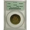 1787 1C Fugio Cent, Club Rays, Rounded Ends VG8 PCGS