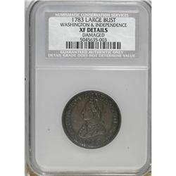 1783 1C Washington & Independence Cent, Large Military