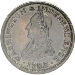 1783 1C Washington & Independence Cent, Large Military