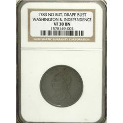 1783 1C Washington & Independence Cent, Draped Bust, No