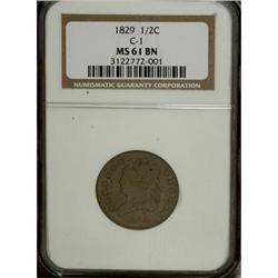 1829 1/2 C Brown MS61 NGC