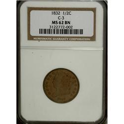 1832 1/2 C Brown MS62 NGC