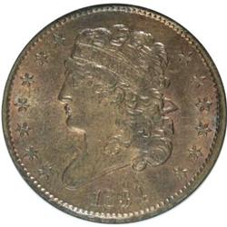 1834 1/2 C Brown MS64 NGC
