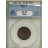 1853 1/2 C Brown MS62 ANACS