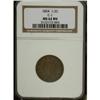 1854 1/2 C Brown MS62 NGC
