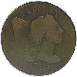 1795 1C Plain Edge, S-78, B-8, R.1 VG8 ANACS