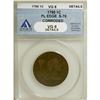 Image 3 : 1795 1C Plain Edge, S-78, B-8, R.1 VG8 ANACS