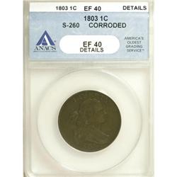 1803 1C Small Date, Large Fraction, S-260, B-19, R.1 X