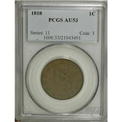 1818 1C AU53 PCGS