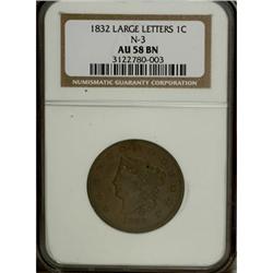 1832 1C Large Letters AU58 NGC