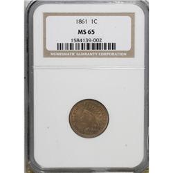 1861 1C MS65 NGC