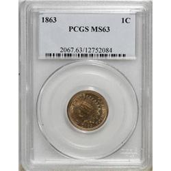 1863 1C MS63 PCGS