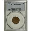 Image 1 : 1867 1C Red and Brown MS64 PCGS