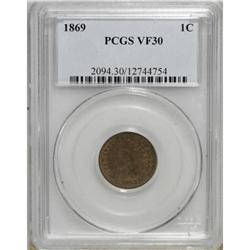 1869 1C VF30 PCGS
