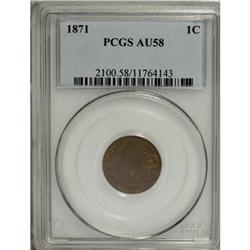 1871 1C AU58 PCGS