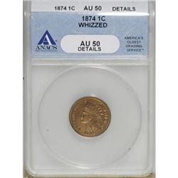1874 1C AU50 ANACS