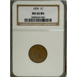 1876 1C Brown MS65 NGC