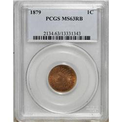 1879 1C Red and Brown MS63 PCGS