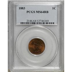 1883 1C Red and Brown MS64 PCGS