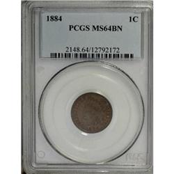 1884 1C Brown MS64 PCGS