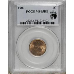 1907 1C Red and Brown MS65 PCGS