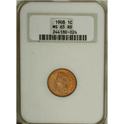 1908 1C Red MS65 NGC