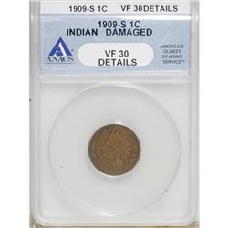 1909-S 1C VF30 ANACS