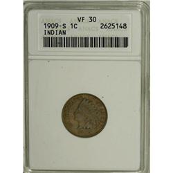 1909-S 1C VF30 ANACS