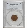 Image 1 : 1867 1C Red and Brown PR63 PCGS
