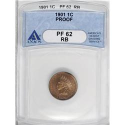 1901 1C Red and Brown PR62 ANACS