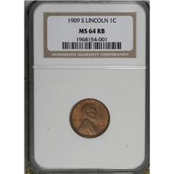 1909-S 1C Red and Brown MS64 NGC