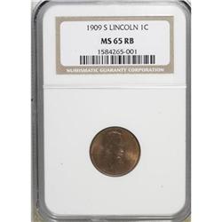 1909-S 1C Red and Brown MS65 NGC