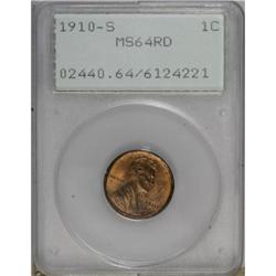 1910-S 1C Red MS64 PCGS