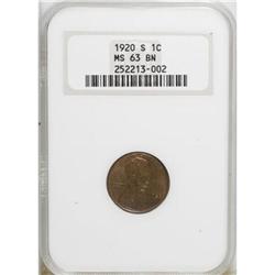 1920-S 1C Brown MS63 NGC