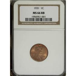 1931 1C Red and Brown MS66 NGC