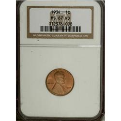 1934 1C Red MS67 NGC
