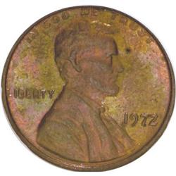 1972 1C Doubled Die Obverse Red and Brown MS65 NGC