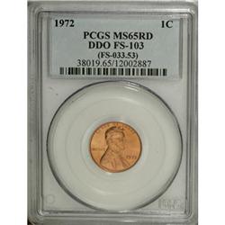 1972 1C Doubled Die Obverse Red MS65 PCGS