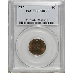 1912 1C Red and Brown PR64 PCGS