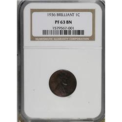 1936 1C Type Two--Brilliant Finish Brown PR63 NGC